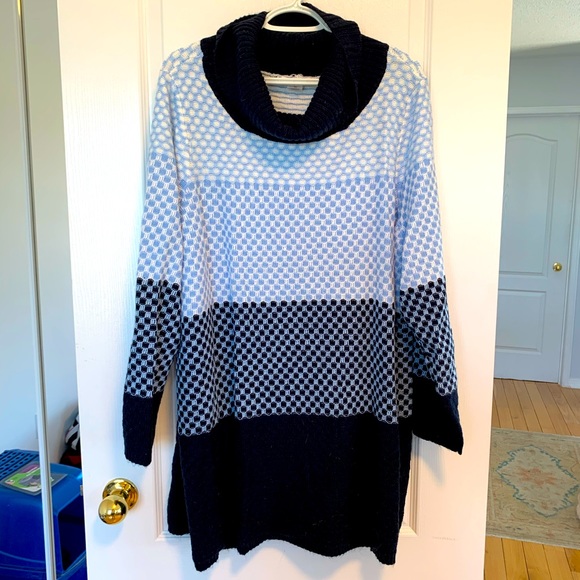 Alia Dotted Cowl Neck Sweater in 2X - Picture 1 of 4
